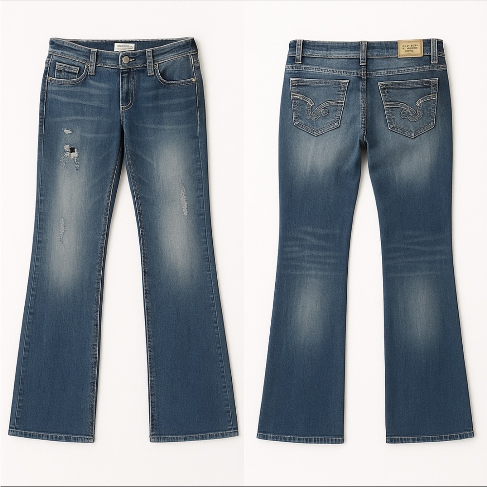 ANONAME Joelle Boot Distressed Embellished Jeans